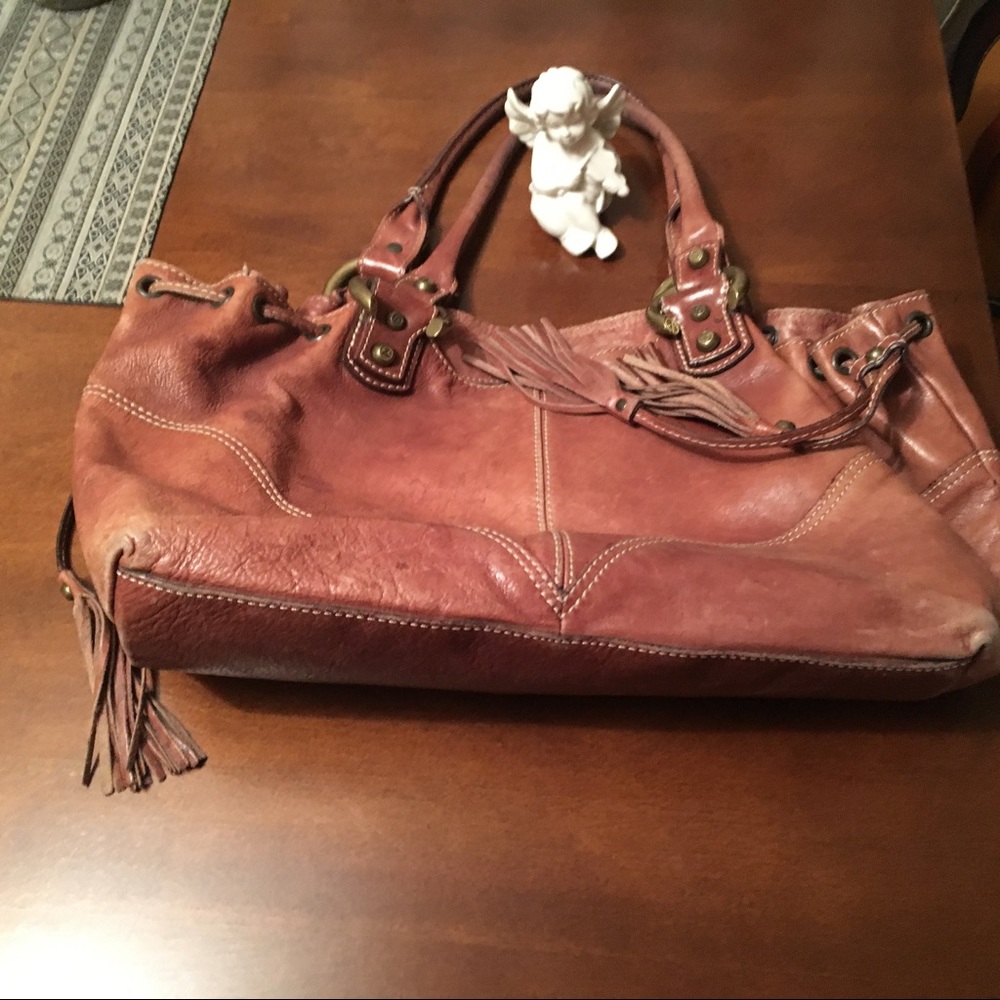 Francesco Biasia luxe boho leather festival bag
